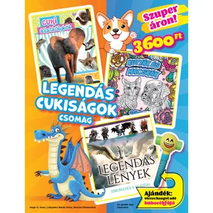 Legendás cukiságok könyvcsomag - Vicces hangot adó buborékfújóval