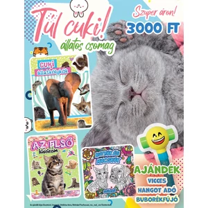 Túl cuki! állatos könyvcsomag - Vicces hangot adó buborékfújóval