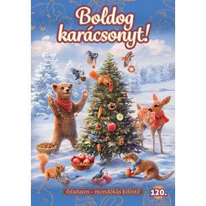 Boldog karácsonyt! – feladatos – mondókás kifestő