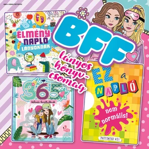 BFF – lányos könyvcsomag - Best Friends karkötővel és rúzsradírral