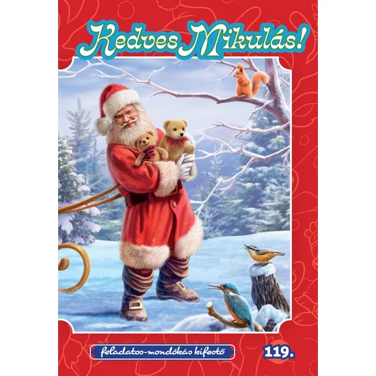 Kedves Mikulás! – feladatos-mondókás kifestő