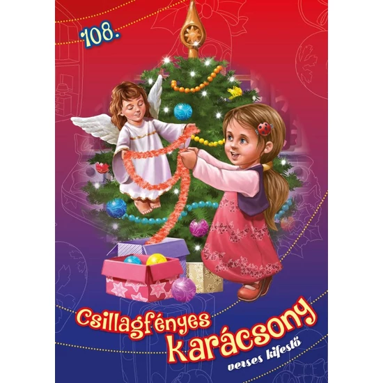 Csillagfényes karácsony – verses kifestő