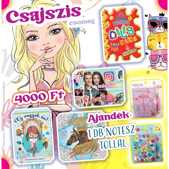 Csajszis csomag - Ajándék notesszel és tollal